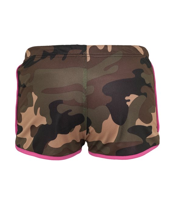 Ladies Camo Mesh Jersey Lined Hot Pant 4